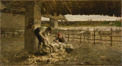 The Sheepshearing by Giovanni Segantini