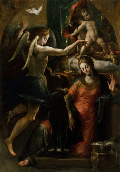 The Annunciation by Girolamo Mazzola Bedoli