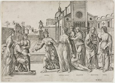 The Calumny of Apelles, c. 1500-1506 by Girolamo Mocetto