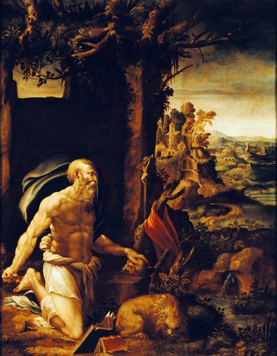 St. Jerome Penitent by Girolamo Muziano