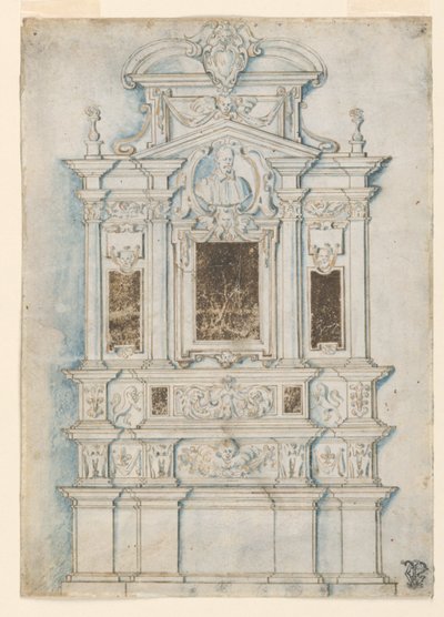 Design for a Sepulchral Wall Monument by Girolamo Rainaldi