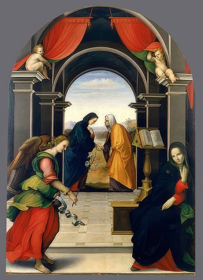 Annunciation and Visitation of Mary by Girolamo del Pacchia