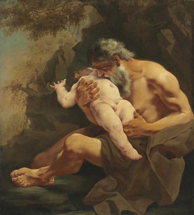 Saturn devouring his son by Giulia Lama