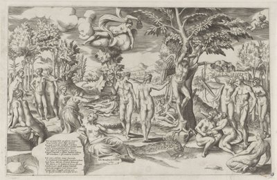 Cupid in the Elysian Fields by Giulio Bonasone