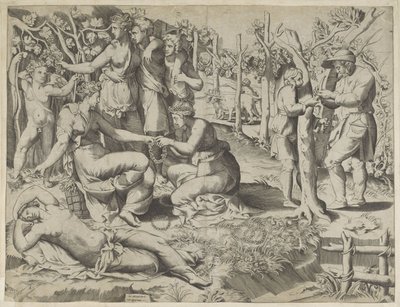 Flora Giving a Wreath by Giulio Bonasone