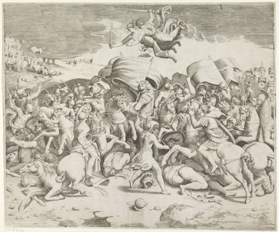 Battle of the Milvian Bridge by Giulio Bonasone