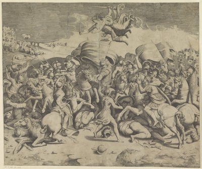 Battle of the Milvian Bridge by Giulio Bonasone