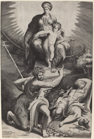 The Vision of St. Jerome by Giulio Bonasone