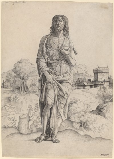 Saint John the Baptist by Giulio Campagnola