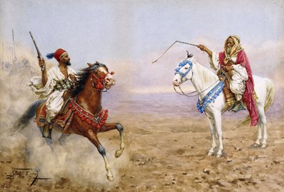 Arab Horsemen by Giulio Rosati