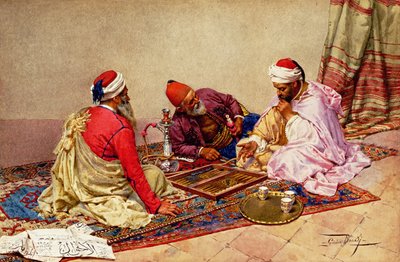 The Backgammon Players by Giulio Rosati