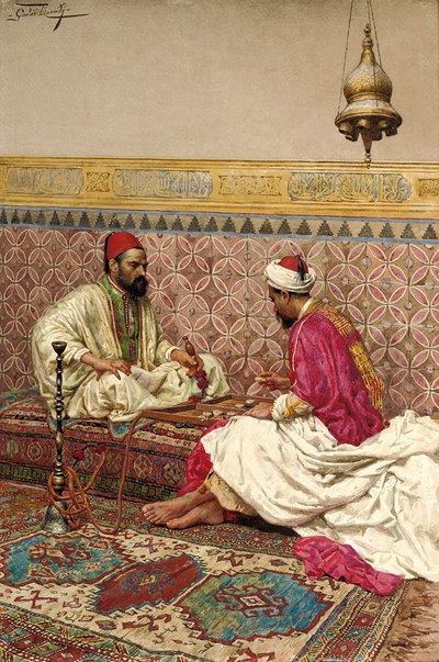The Backgammon Players by Giulio Rosati