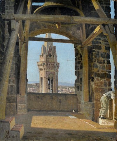 Palazzo del Podestà tower by Giuseppe Abbati