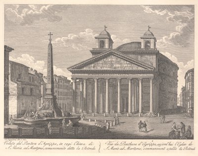 View of the Pantheon of Agrippa by Giuseppe Acquaroni