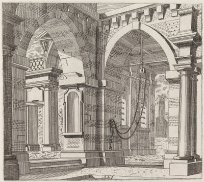 Architectural Fantasy with Arched Gateways by Giuseppe Antonio Landi