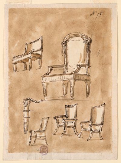Four Chairs by Giuseppe Barberi