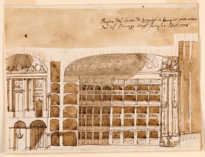 Section of a Theater in Perugia by Giuseppe Barberi