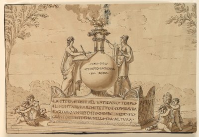 Sepulchral Monument for Carlo Fontana by Giuseppe Barberi