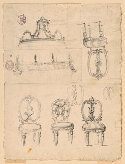 Sketches for Furniture by Giuseppe Barberi