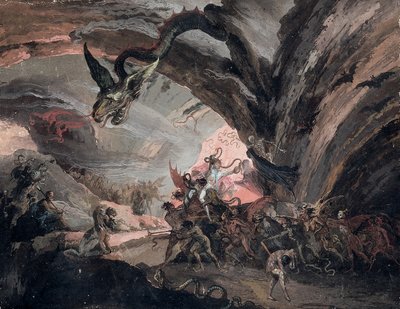 Pluto and a Harlequin in Hell by Giuseppe Bernardino Bison