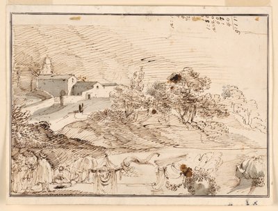 Sheet with Sketches by Giuseppe Bernardino Bison