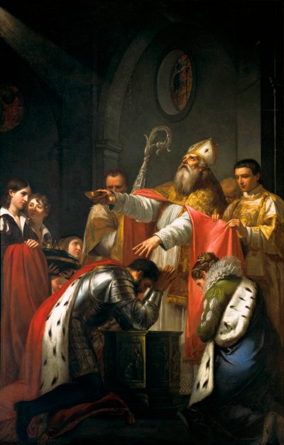 The Baptism of Clovis I by Giuseppe Bezzuoli