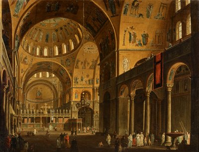 The Interior of San Marco by Giuseppe Borsato