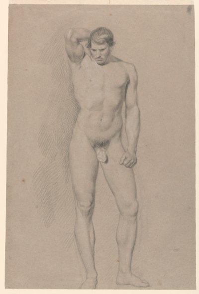 Academic Study of a Male Nude by Giuseppe Longhi