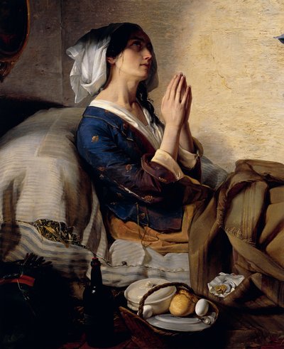 Abandoned or Fallen Woman by Giuseppe Molteni