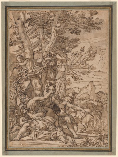 A Bacchanal by Giuseppe Nicola Nasini