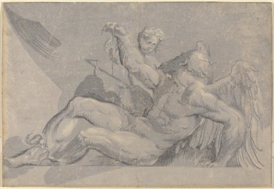 Saturn by Giuseppe Nicolo Vicentino, after Giovanni Antonio Pordenone
