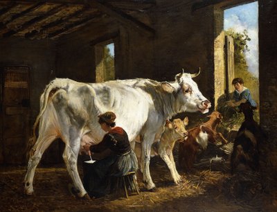 The Milking by Giuseppe Palizzi