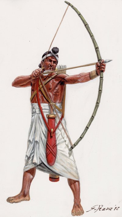 Indian Archer of Poros Army by Giuseppe Rava