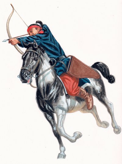 Mounted Archer of the Zhao Army by Giuseppe Rava