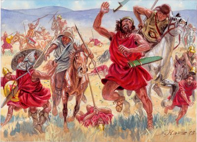 The Thessalian riders surprise the Spartans by Giuseppe Rava