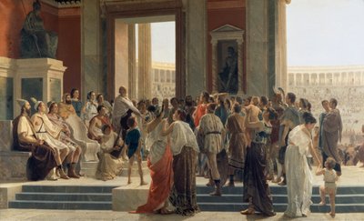 Pindar celebrating winner in Olympic Games by Giuseppe Sciuti