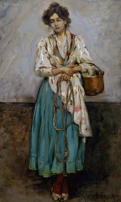 Laundress by Giuseppe Vizzotto Alberti
