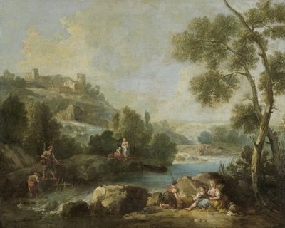 Landscape with Figures by Giuseppe Zaïs (attributed to)