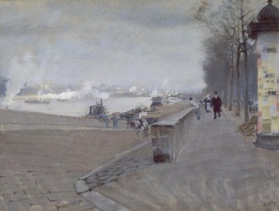 The Seine at Paris by Giuseppe de Nittis