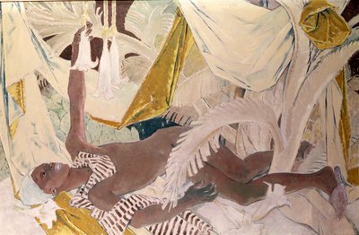 Henry Thomas, Philpots Jamaican Servant, reclining by Glyn Warren Philpot