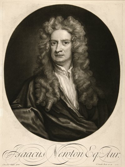 Isaacus Newton, Esq., pub. 1712 by Godfrey (after) Kneller
