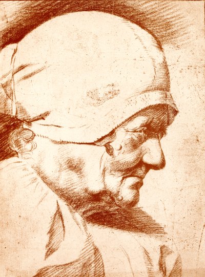 Head of an Old Woman by Godfried Schalcken