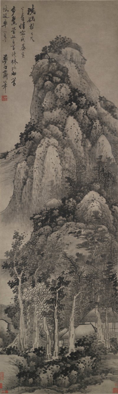A Lofty Pavilion by Gong Xian