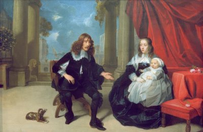 A Family on the Terrace by Gonzales Coques