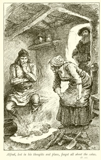 Alfred Burning the Cakes by Gordon Frederick Browne