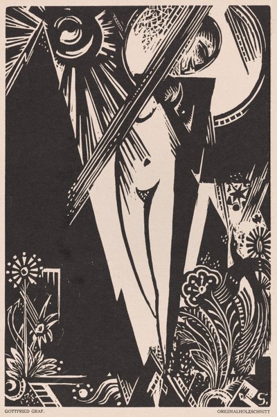 Untitled (Girl with Bird of Paradise) by Gottfried Graf