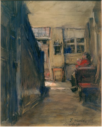 Hall of an Old House in Lüneburg by Gotthardt Kuehl