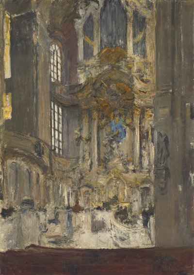 Interior of the Frauenkirche in Dresden by Gotthardt Kuehl
