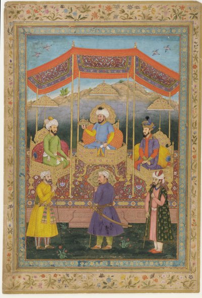 Ancestral Group of Mughal Rulers by Govardhan