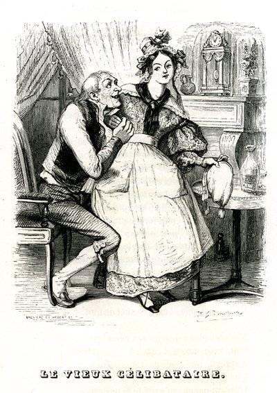 The Old Bachelor by Grandville (1803 47)